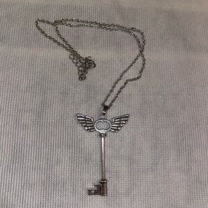 Angel Wings Key Necklace